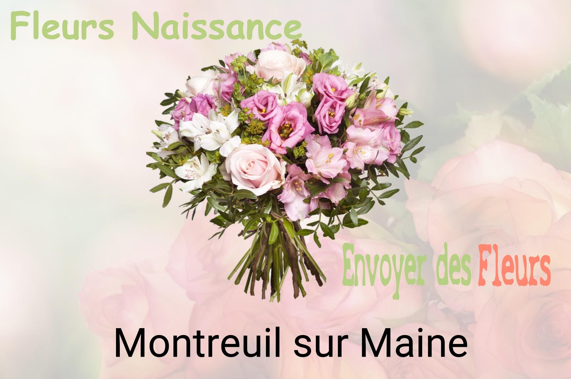Bouquet de fleurs de naissance livré à Montreuil-sur-Maine