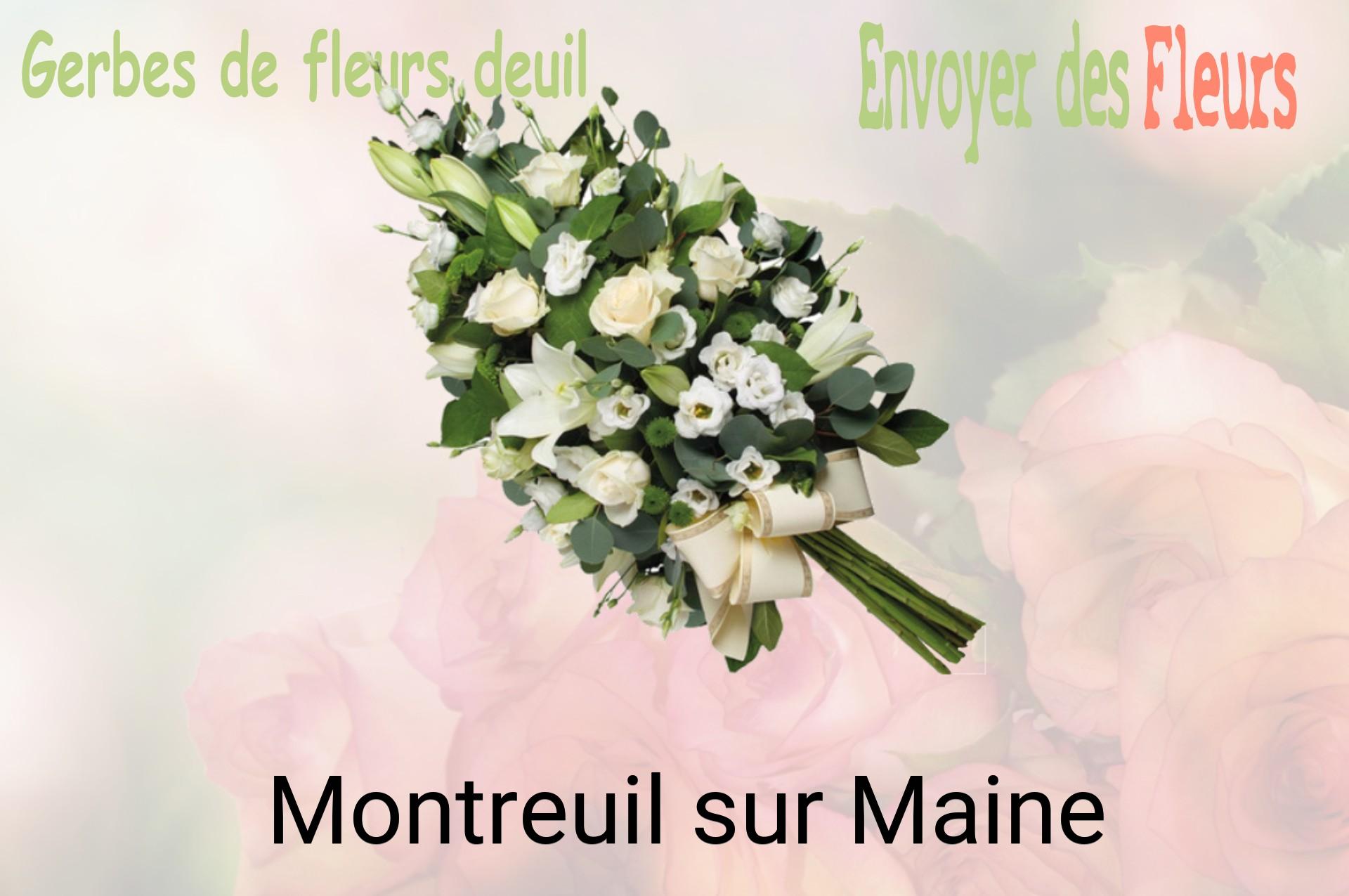 Gerbe de fleurs de deuil livrée à Montreuil-sur-Maine